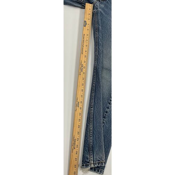 Levi's 505 Size 33x30 Men's Regular Fit Stone Washed Denim Jeans - Picture 9 of 10
